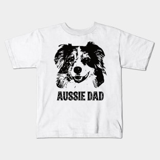 Aussie Dad Australian Shepherd Kids T-Shirt